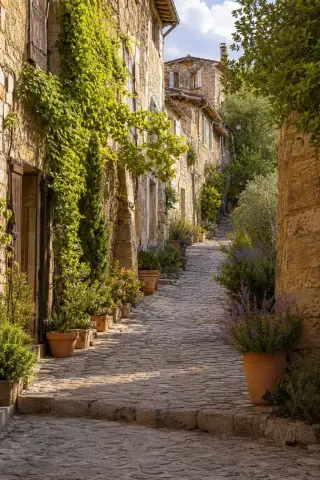 Le village perché de Ramatuelle au-dessus du golfe de Saint-Tropez